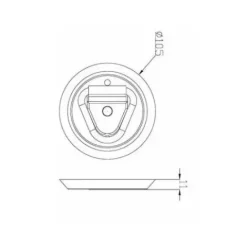 Hot Anneau d'ancrage et attache - acier et ptique Pièces Détachées Van Et Camion