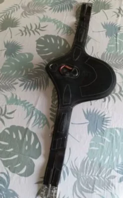 Hot Bavette cuir noir grainé Luxe 115cm Sangles