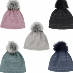 Bonnet à pompom brillant - Bonnets Et Écharpes D'Équitation