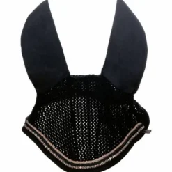 Outlet Bonnet anti mouches rosegold glamour - - Détails cristaux Bonnets|Bonnet Cheval