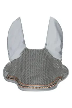 Outlet Bonnet anti mouches rosegold glamour - - Détails cristaux Bonnets|Bonnet Cheval
