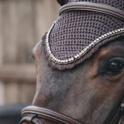 Best Bonnet anti-mouches long Stone and Pearl - Kentucky Bonnets|Bonnet Cheval