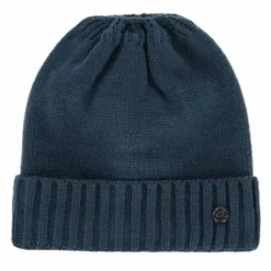 Best Bonnet doublé Teddie Petrol Blue - - Ouverture pour cheveux Bonnets Et Écharpes D'Équitation