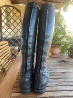New Bottes cuir NOIR P.39 sur mesure bottier italien FABBRI Femme Bottes Et Boots·Bottes D'équitation|Tenue D'Équitation Femme·Bottes Et Boots