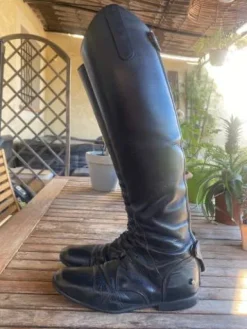 New Bottes cuir NOIR P.39 sur mesure bottier italien FABBRI Femme Bottes Et Boots·Bottes D'équitation|Tenue D'Équitation Femme·Bottes Et Boots