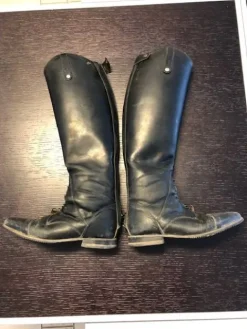 Hot bottes noire cuir véritable italien pointure 40 Femme Bottes Et Boots·Bottes D'équitation|Tenue D'Équitation Femme·Bottes Et Boots