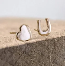 Hot Boucles d'oreille cœur et fer à cheval - Bijoux