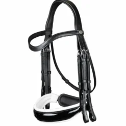 Online Bride avec muserolle large vernie blanc Working Collection - Dy'on Bridons Et Brides·Bride De Dressage|Brides De Dressage