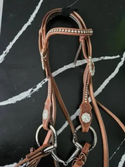 Sale Bridon et collier de chasse western Bridons Western|Bridons Et Brides·Bridon Cuir