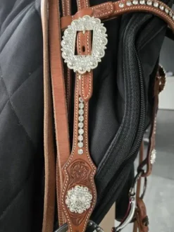 Sale Bridon et collier de chasse western Bridons Western|Bridons Et Brides·Bridon Cuir