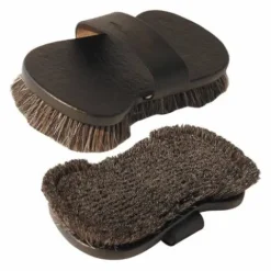 New Brosse douce à poils de porc et dos en cuir - Stübben Brosses Douces