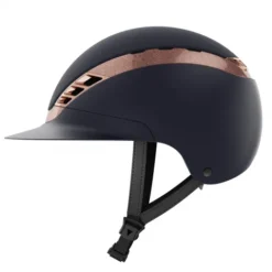 Outlet Casque AirLuxe Suprême Visière Polo Marine/Rose Gold - Femme Protections De Tête·Casques D'équitation|Tenue D'Équitation Femme·Casques D'équitation Femme