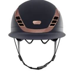 Outlet Casque AirLuxe Suprême Visière Polo Marine/Rose Gold - Femme Protections De Tête·Casques D'équitation|Tenue D'Équitation Femme·Casques D'équitation Femme