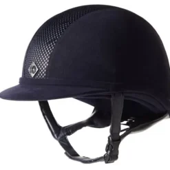 Sale Casque ayr8 - - microsuede marine / argenté Protections De Tête·Casques D'équitation
