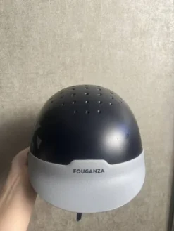 New Casque bleu gris fouganza enfant S Enfant Protections De Tête·Casques D'équitation|Tenue D'Équitation Enfant·Casques Enfant