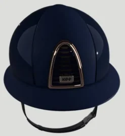 Hot Casque CROMO 2.0 Polish Bleu Rose Gold visière POLO - ITALIA Femme Protections De Tête·Casques D'équitation|Tenue D'Équitation Femme·Casques D'équitation Femme