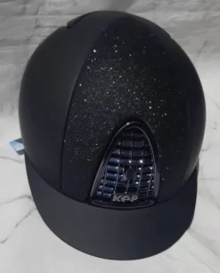 Online Casque CROMO 1 Textile Glitter Black Star - Protections De Tête·Casques D'équitation