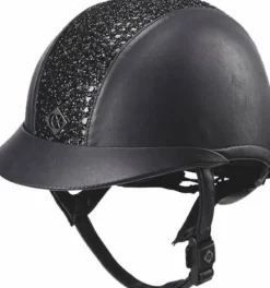 Online Casque ELUMENAYR aspect cuir brillant marine Femme Protections De Tête·Casques D'équitation|Tenue D'Équitation Femme·Casques D'équitation Femme