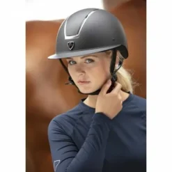 Clearance Casque Glint Noir mat / argenté Protections De Tête·Casques D'équitation