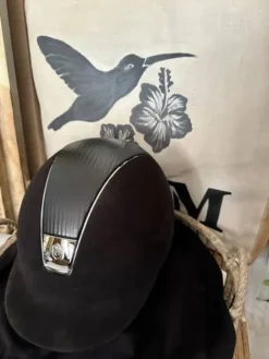 Clearance CASQUE SAMSHIELD NOIR CUIR ET ALCANTARA Protections De Tête·Casques D'équitation