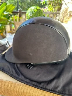 Clearance CASQUE SAMSHIELD NOIR CUIR ET ALCANTARA Protections De Tête·Casques D'équitation