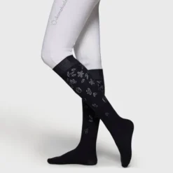 New Chaussettes d'équitation balzane flower ss 25 - - Légères et respirant Chaussettes D'Équitation