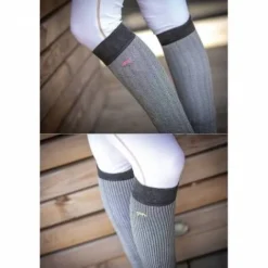 Outlet Chaussettes Grafik et blanche - PENELOPE COLECTION Chaussettes D'Équitation