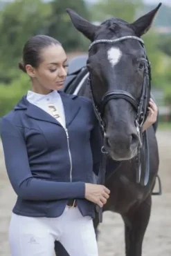 Chemise de concours à manches longues ROSE GOLD - - Tissu respirant Femme La Cavalière En Concours|La Femme En Concours