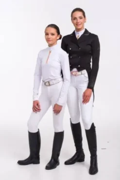 Chemise de concours à manches longues ROSE GOLD - - Tissu respirant Femme La Cavalière En Concours|La Femme En Concours