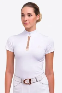 Chemise de concours courte ROSE GOLD - - Détails en or rose Femme La Cavalière En Concours|La Femme En Concours