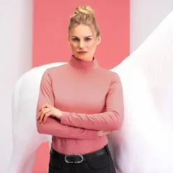 Clearance Col roulé Athleisure 2023 - Femme Tenue D'Équitation Femme·T-Shirts équitation Femme|Tenue D'Équitation Femme·Polos Et Chemises