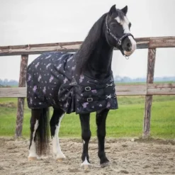 Clearance Couverture imperméable Lize 100g - - Noir violet Couvertures Cheval