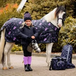 Clearance Couverture imperméable Lize 100g - - Noir violet Couvertures Cheval