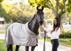 Clearance Couverture Séchante/Anti-Mouches - Crystal Grey Chemises Anti-Mouches|Couvertures Cheval