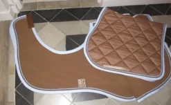 Couvre-reins polaire Italy - Camel bord ciel Couvre-Reins