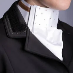 Cravate Lavallière Precious - - satinée avec strass Femme Tenue De Concours Femme·Plastrons|Les Accessoires De Concours·Plastrons D'équitation