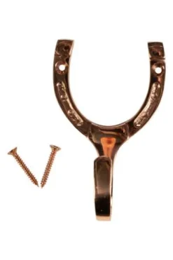 Crochet d'écurie Fer A Cheval Laiton Rangement De La Sellerie·Porte-brides