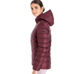 Hot Doudoune Bordeaux en duvet d'oie Femme Tenue D'Équitation Femme·Parka, Blouson, Doudoune