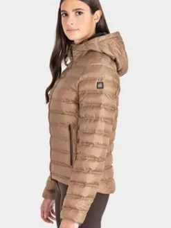 Outlet Doudoune Camel type bomber Femme Tenue D'Équitation Femme·Parka, Blouson, Doudoune