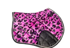 Clearance Ensemble d’équitation rose à motifs léopard Tapis De Dressage|Tapis De Selle