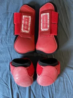 Outlet Ensemble guêtres et protèges-boulets rouges Ensembles Guêtres