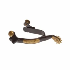 Online Eperons noirs avec déco en laiton - Éperons Western|Eperons