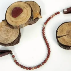 Sale Frontal jaspe rouge - - Cuir en V Bridons Et Brides·Frontal