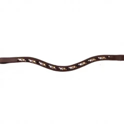 Sale Frontal Raffinée en cuir avec strass - Bridons Et Brides·Frontal