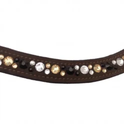 Sale Frontal Raffinée en cuir avec strass - Bridons Et Brides·Frontal