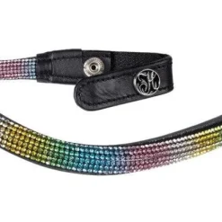 Clearance Frontal Rainbow - HARRY'S HORSE - Cuir avec cristaux Bridons Et Brides·Frontal