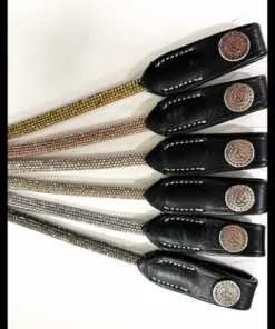 Hot Frontal sparkle Flag's&cup - - cuir avec strass Bridons Et Brides·Frontal