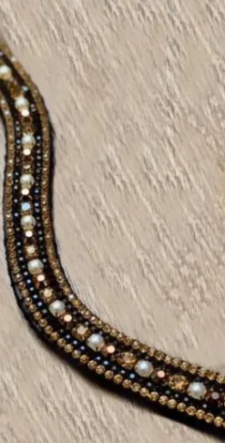 Sale Frontal strass , or et bronze - Strass Bridons Et Brides·Frontal