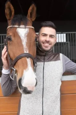 Outlet Gilet de équitation avec inserts imperméables - Homme Tenue D'Équitation Homme·Gilets Et Bodywarmer