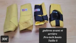 Sale Guêtres avant et arrières jaune Proteck boots USA Guêtres De Cross|Guêtres